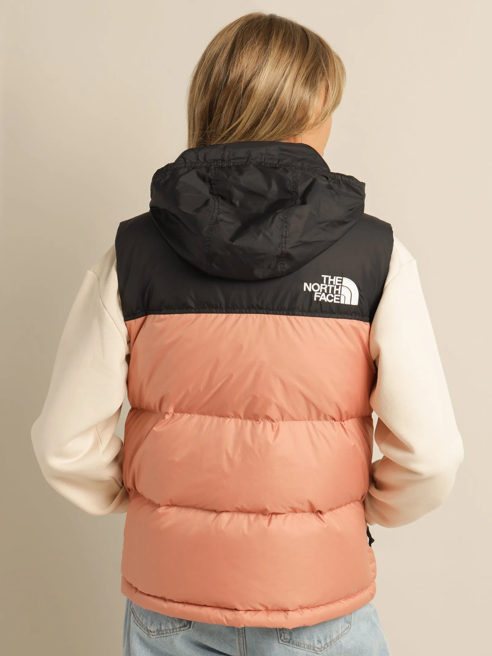 1996 Retro Nuptse Vest in Rose Dawn