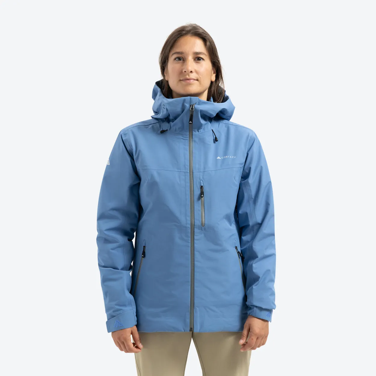 All weather Hardshell Jacket Blue Grey | Women