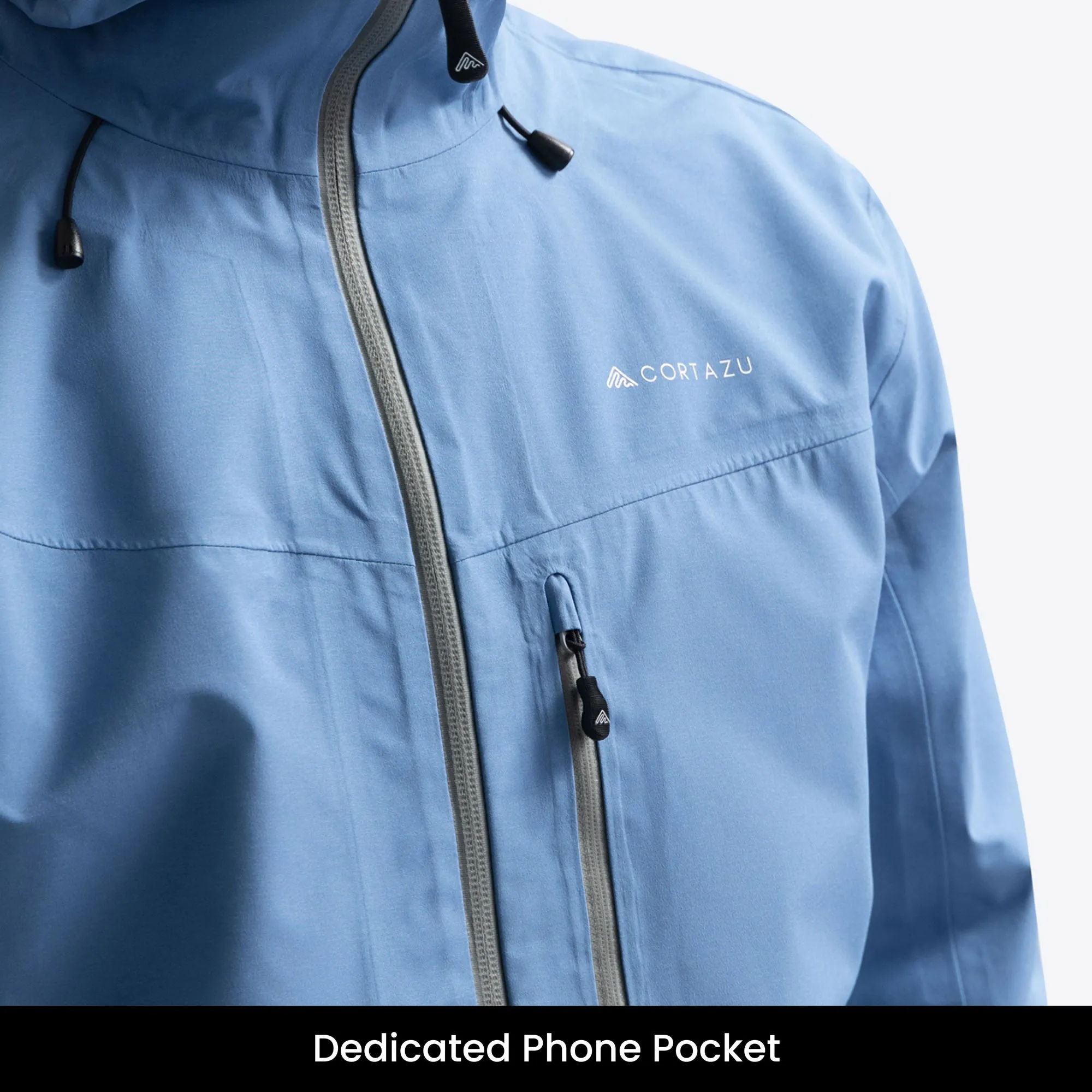 All weather Hardshell Jacket Blue Grey | Women