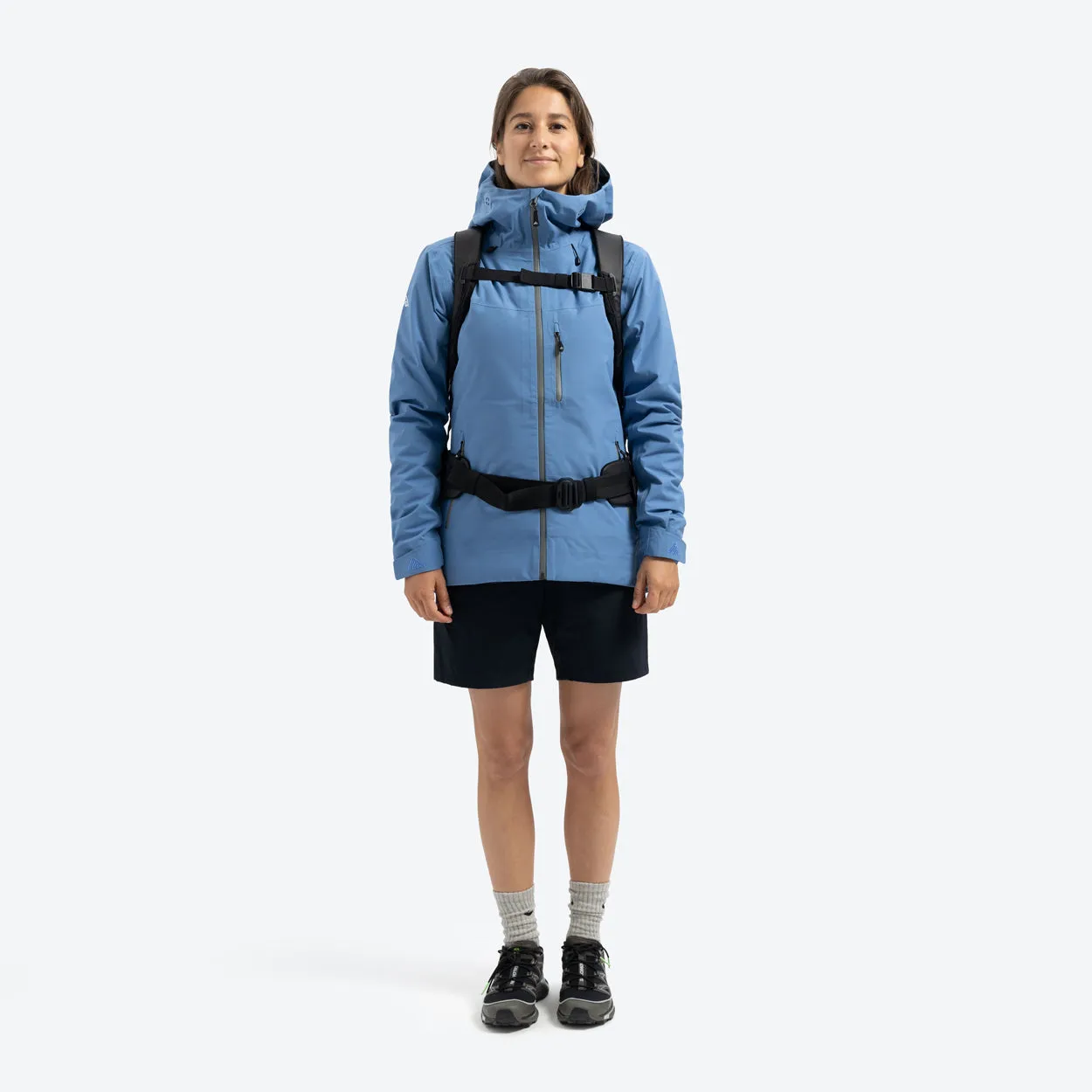 All weather Hardshell Jacket Blue Grey | Women