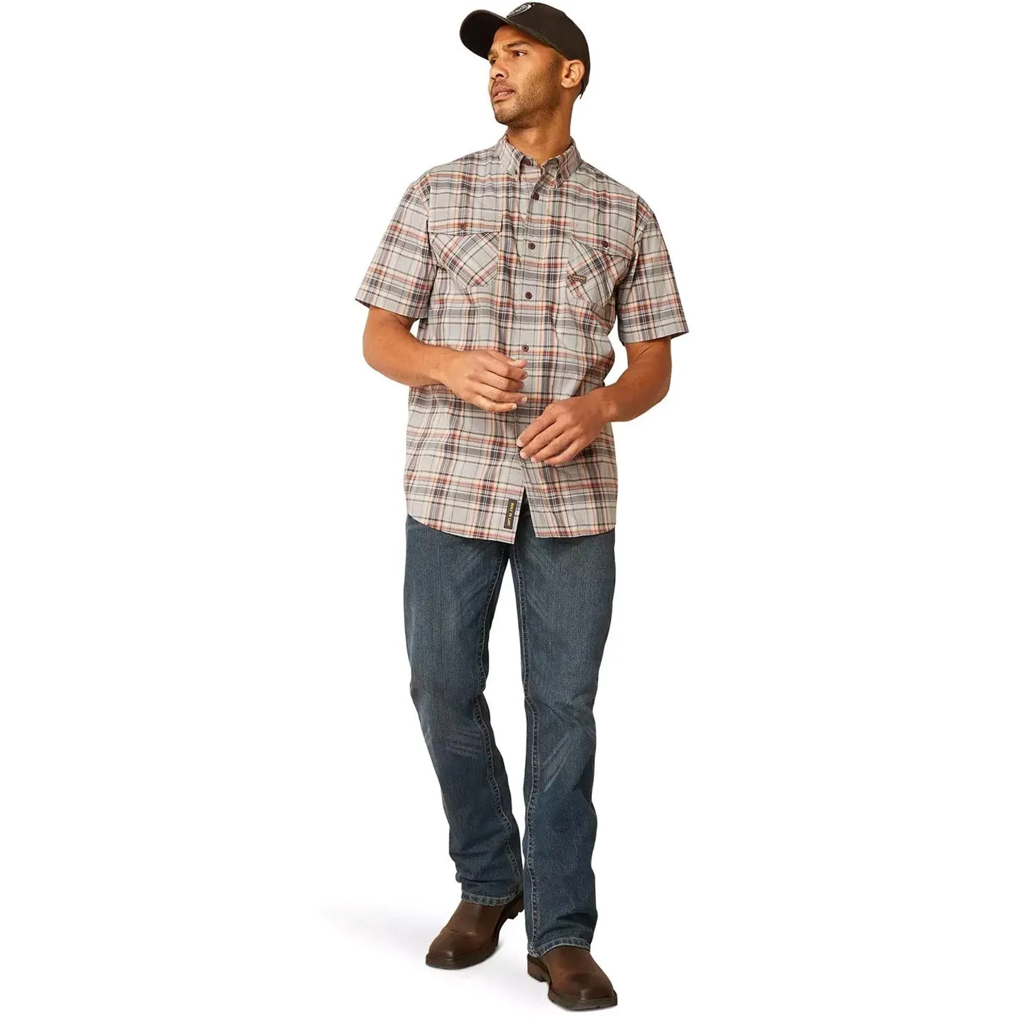 Ariat Men's Rebar® Made Tough Button-Down Short Sleeve Work Shirt