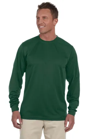 Augusta Sportswear Mens Moisture Wicking Long Sleeve Crewneck T-Shirt - Dark Green