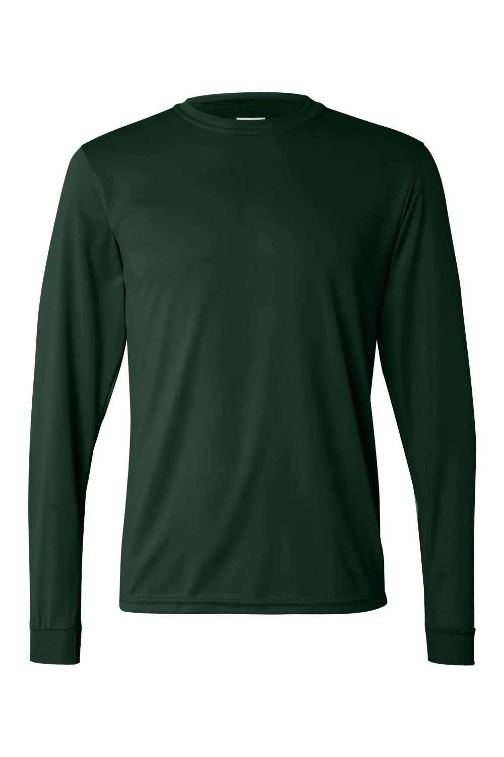 Augusta Sportswear Mens Moisture Wicking Long Sleeve Crewneck T-Shirt - Dark Green