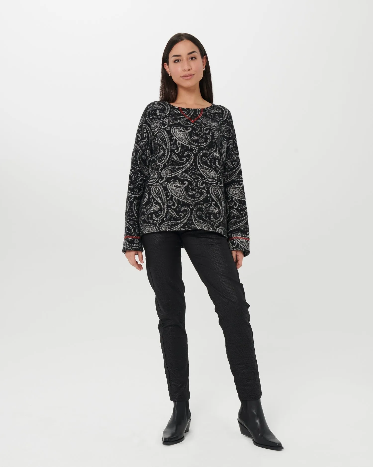 Chiara Cocol Spillo Sweater, Black/Ice