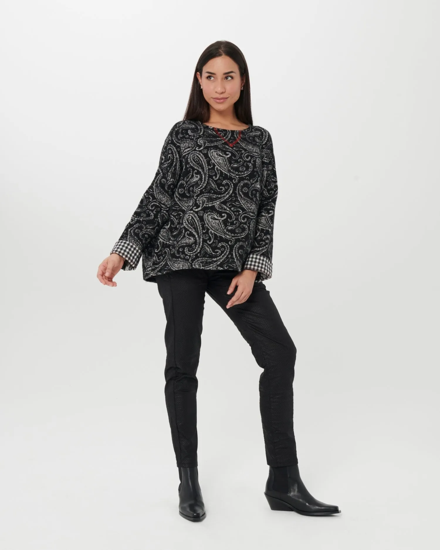 Chiara Cocol Spillo Sweater, Black/Ice