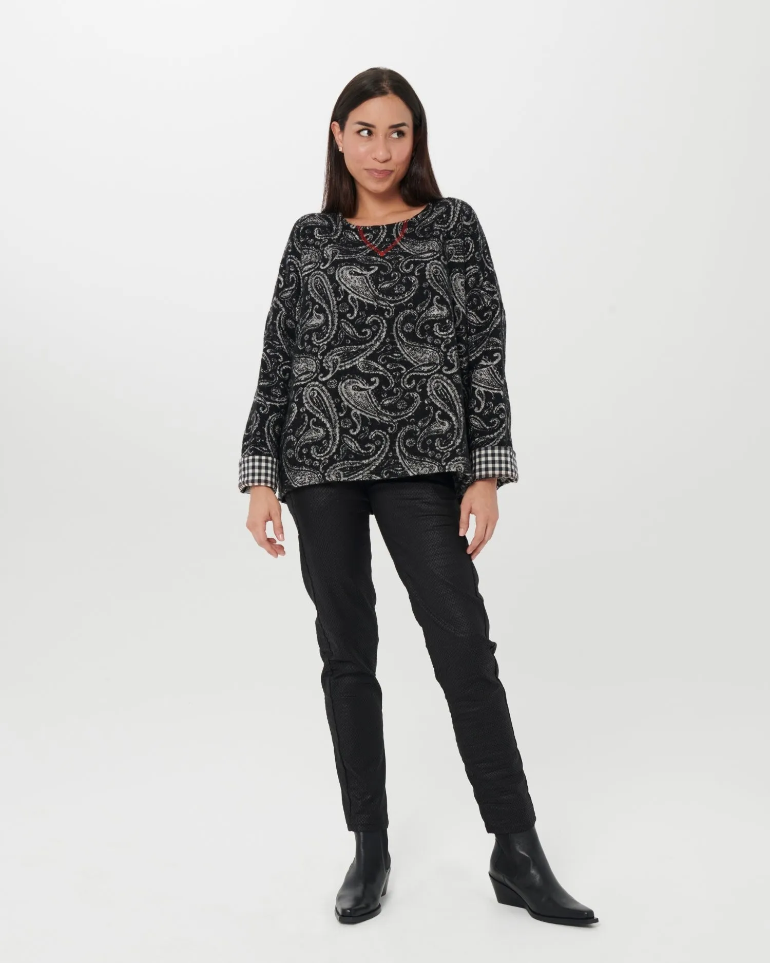 Chiara Cocol Spillo Sweater, Black/Ice