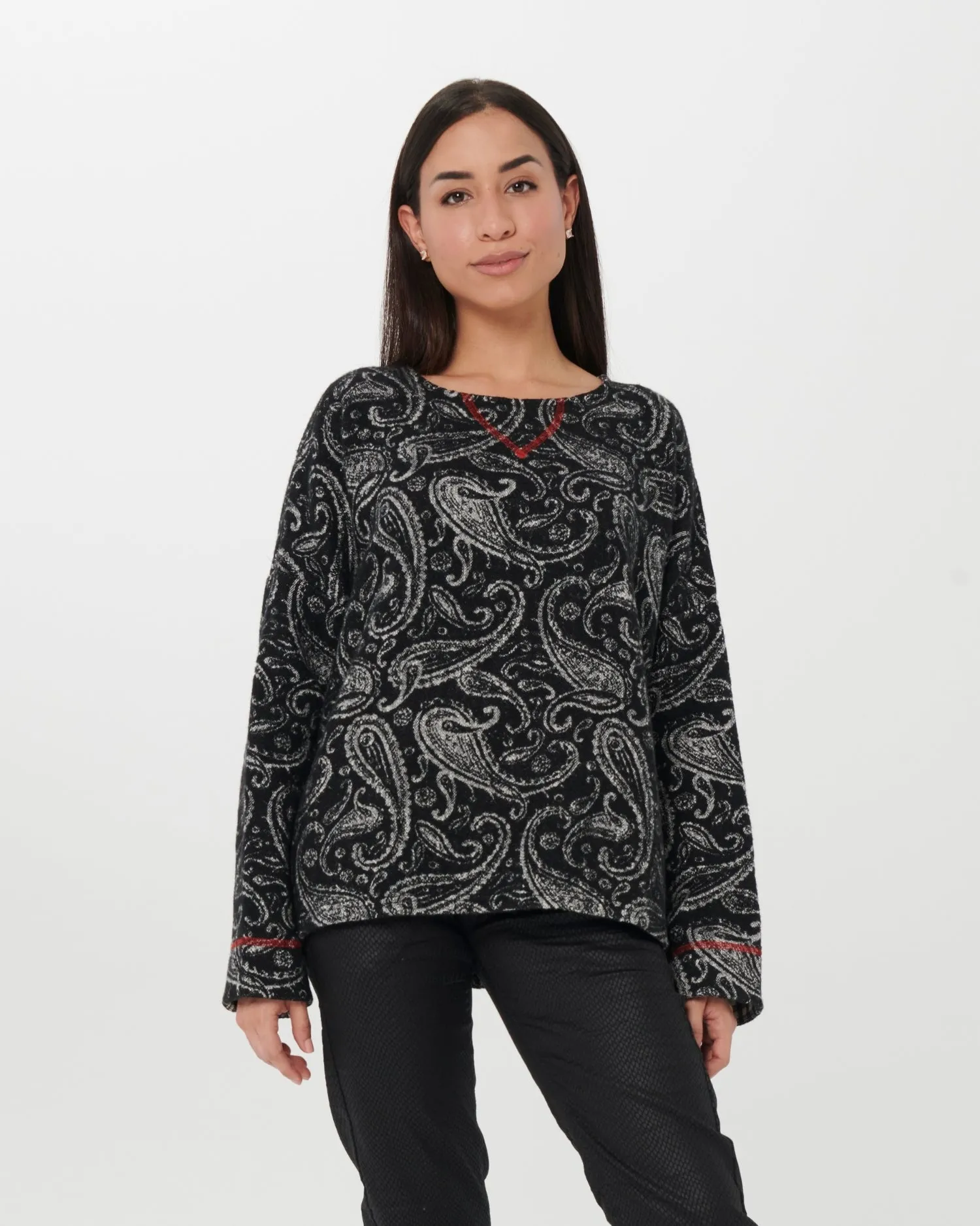 Chiara Cocol Spillo Sweater, Black/Ice