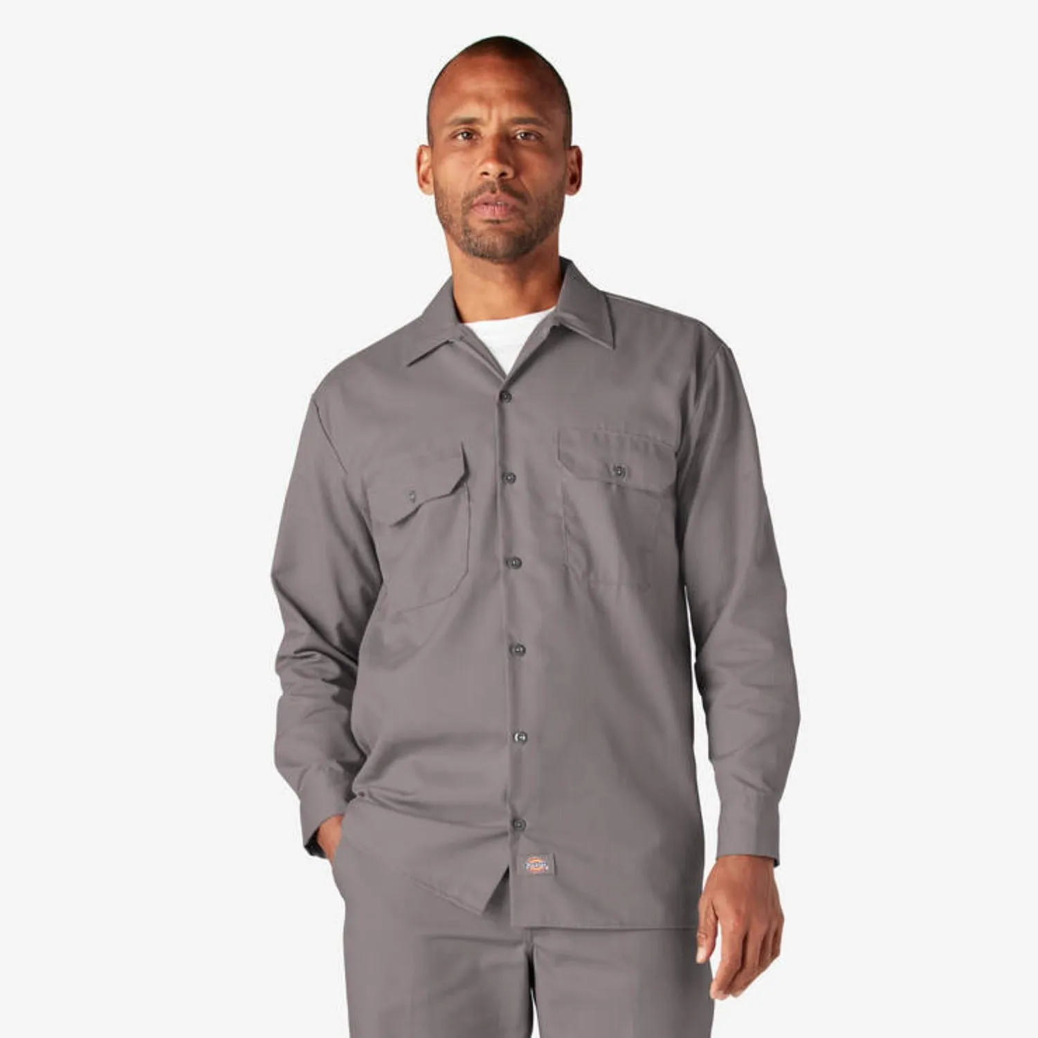 Dickies Men's Button-Down Chest Pocket Long Sleeve Work Shirt