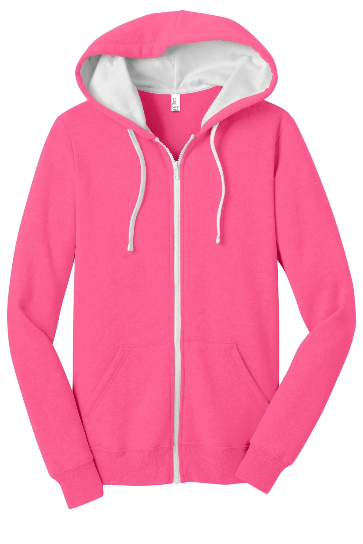 District Juniors The Concert Fleece Full-Zip Hoodie. DT801