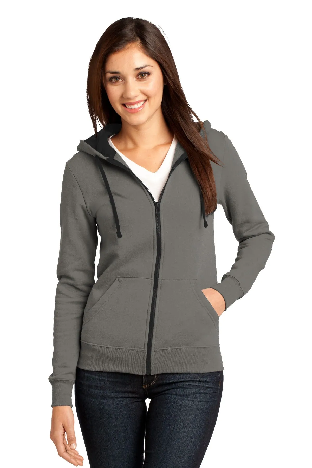 District Juniors The Concert Fleece Full-Zip Hoodie. DT801