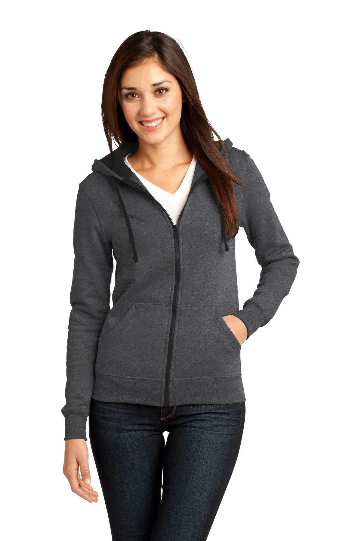 District Juniors The Concert Fleece Full-Zip Hoodie. DT801