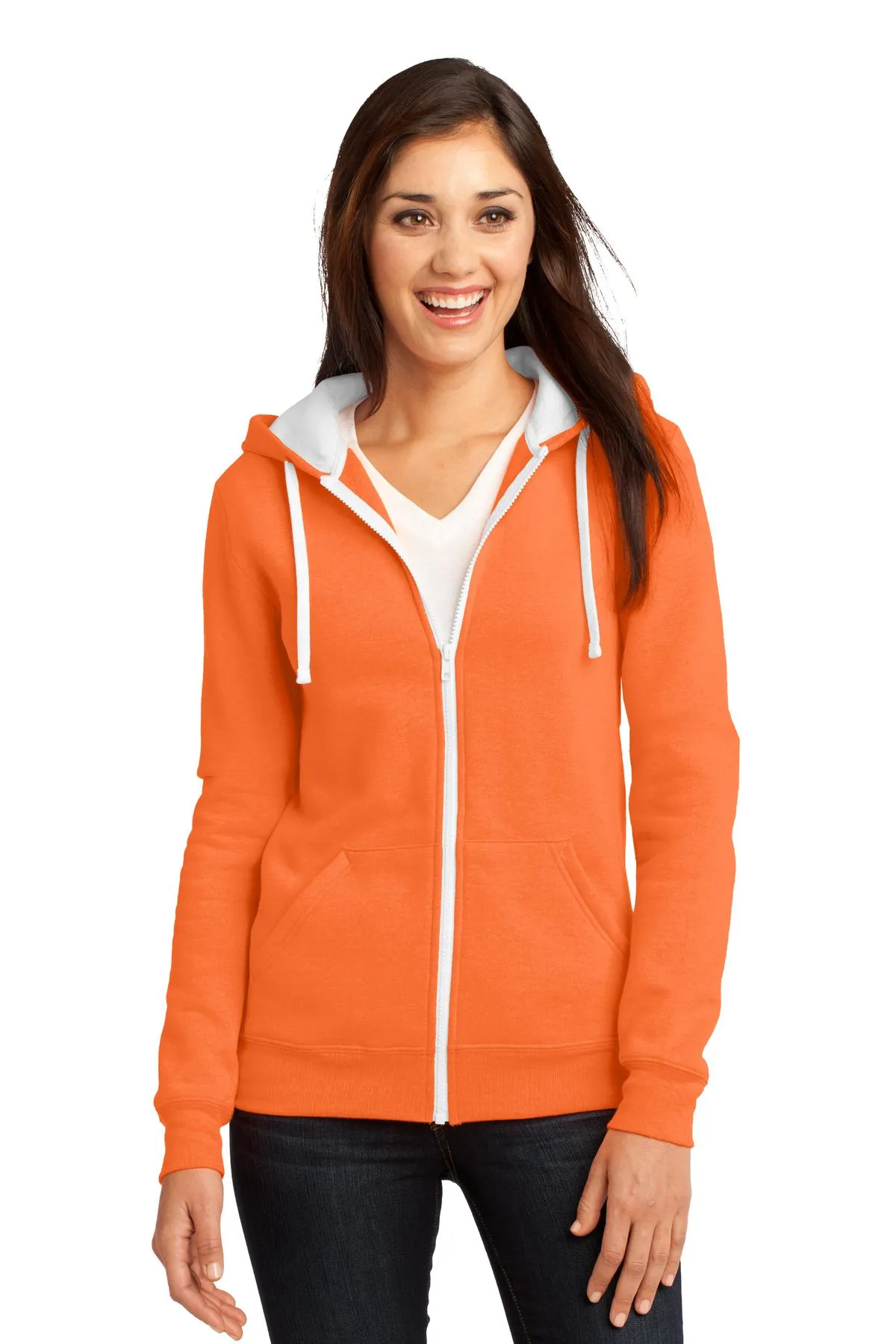 District Juniors The Concert Fleece Full-Zip Hoodie. DT801