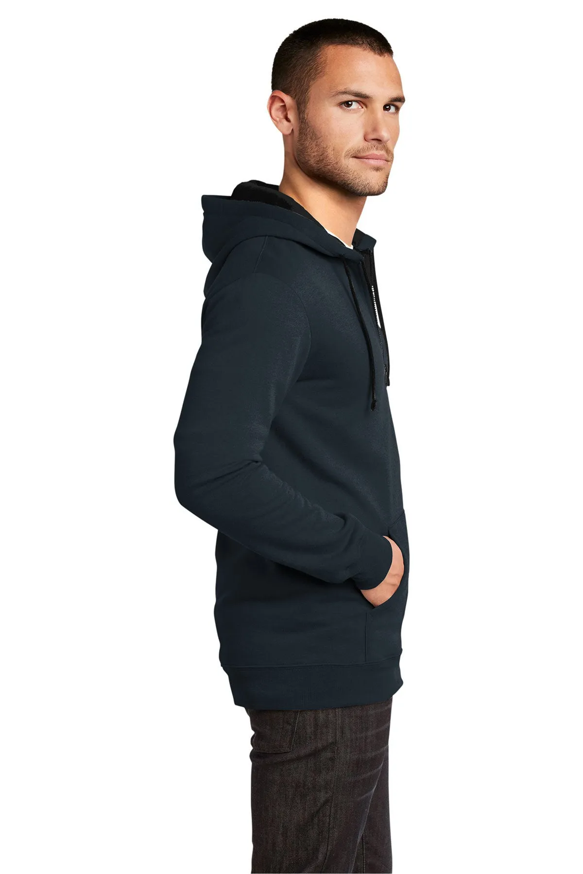 District Young Mens Concert Full-Zip Hoodies, New Navy