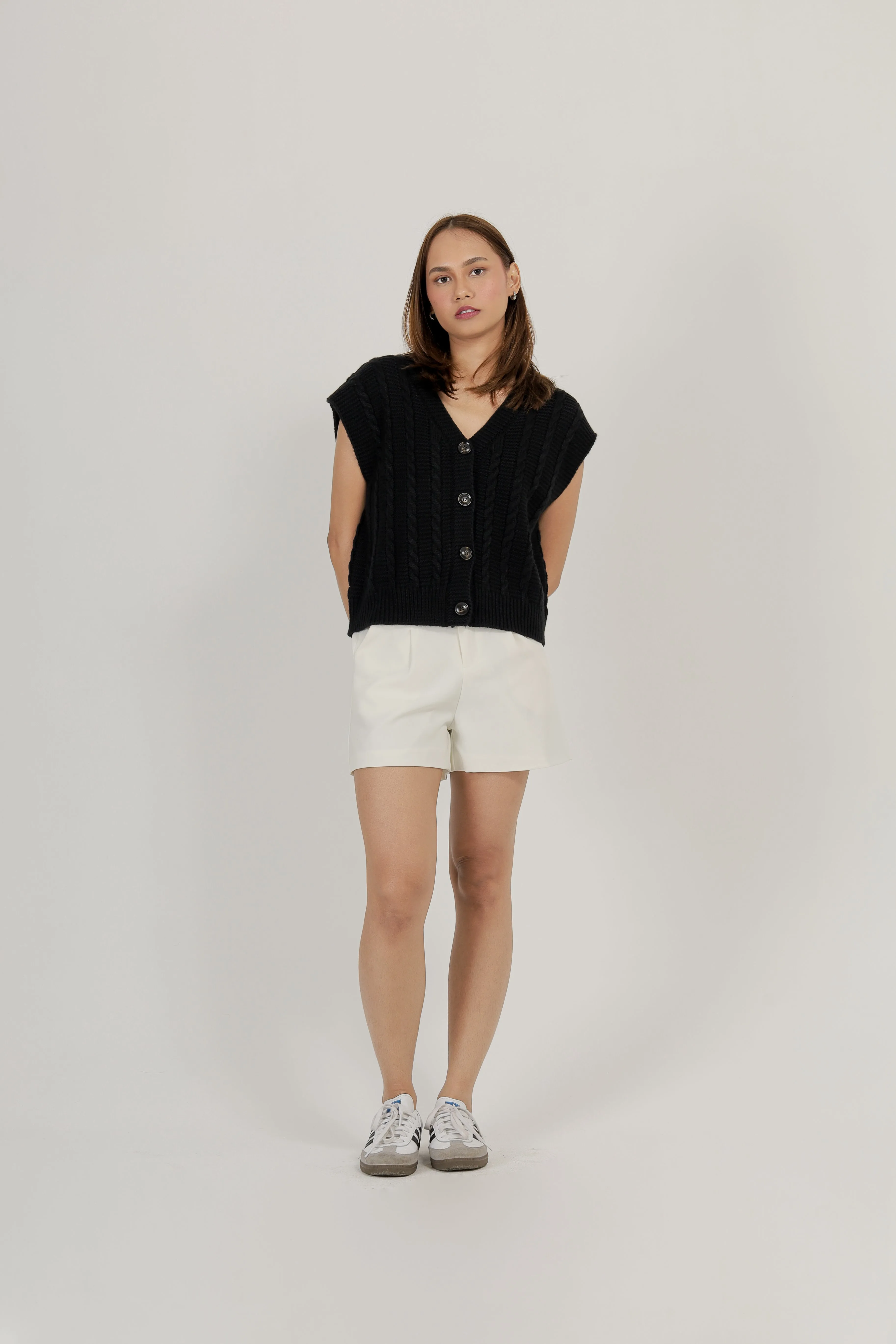 Felici Button-Down Knit Sweater Vest