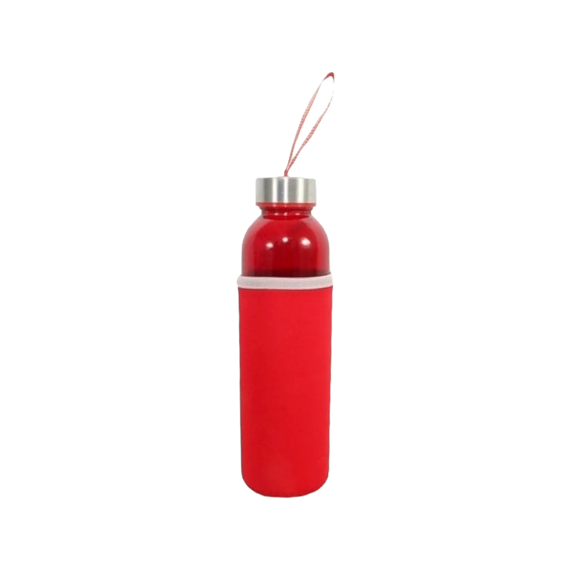 Glass Drinking Bottle Flask 500ml with Cold Sleeve 21127