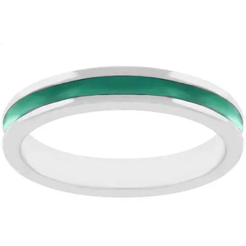 Green Enamel Eternity Ring