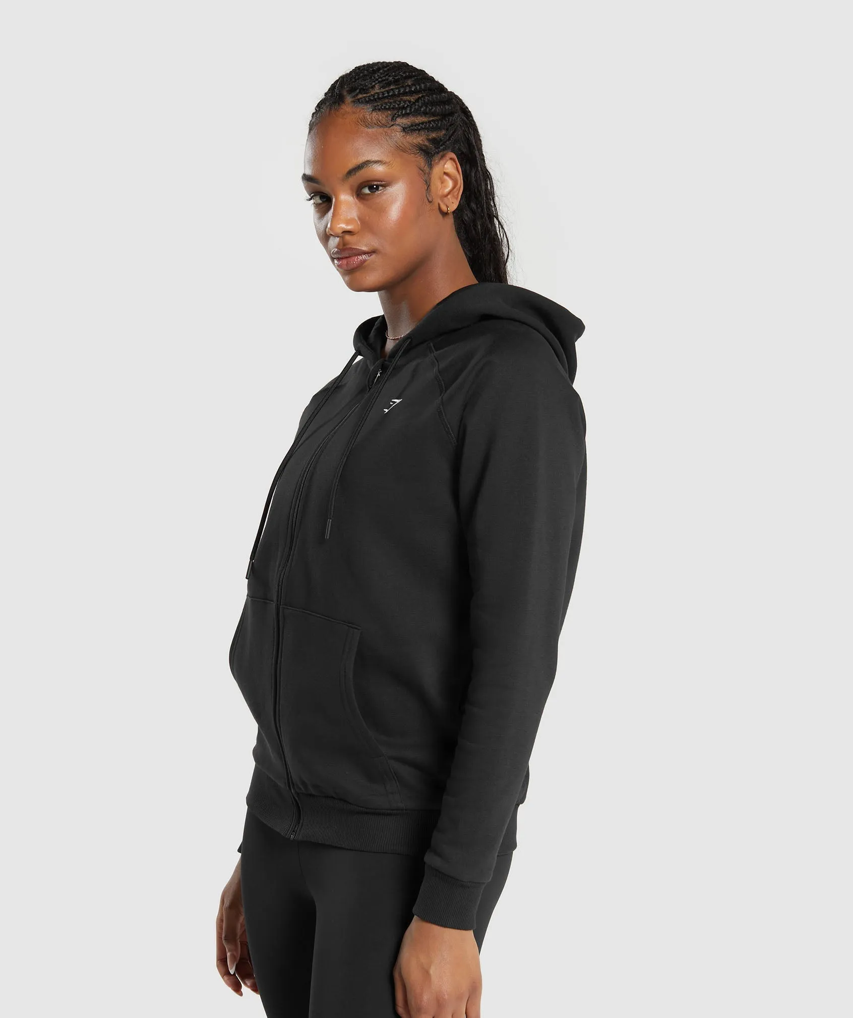 Gymshark Training Fleece Zip Hoodie - Black