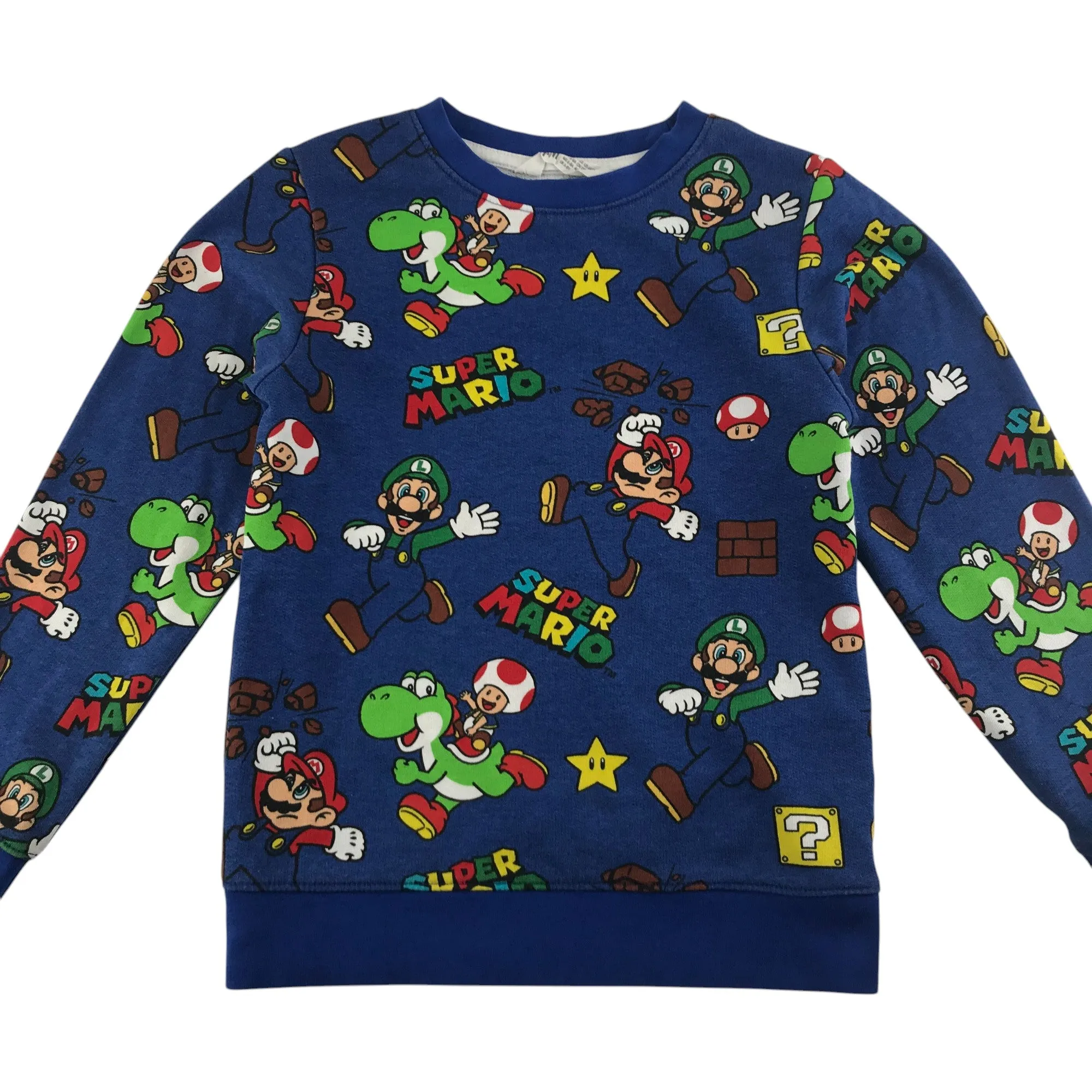 H&M sweater 6-8 years blue Super Mario Bros jersey