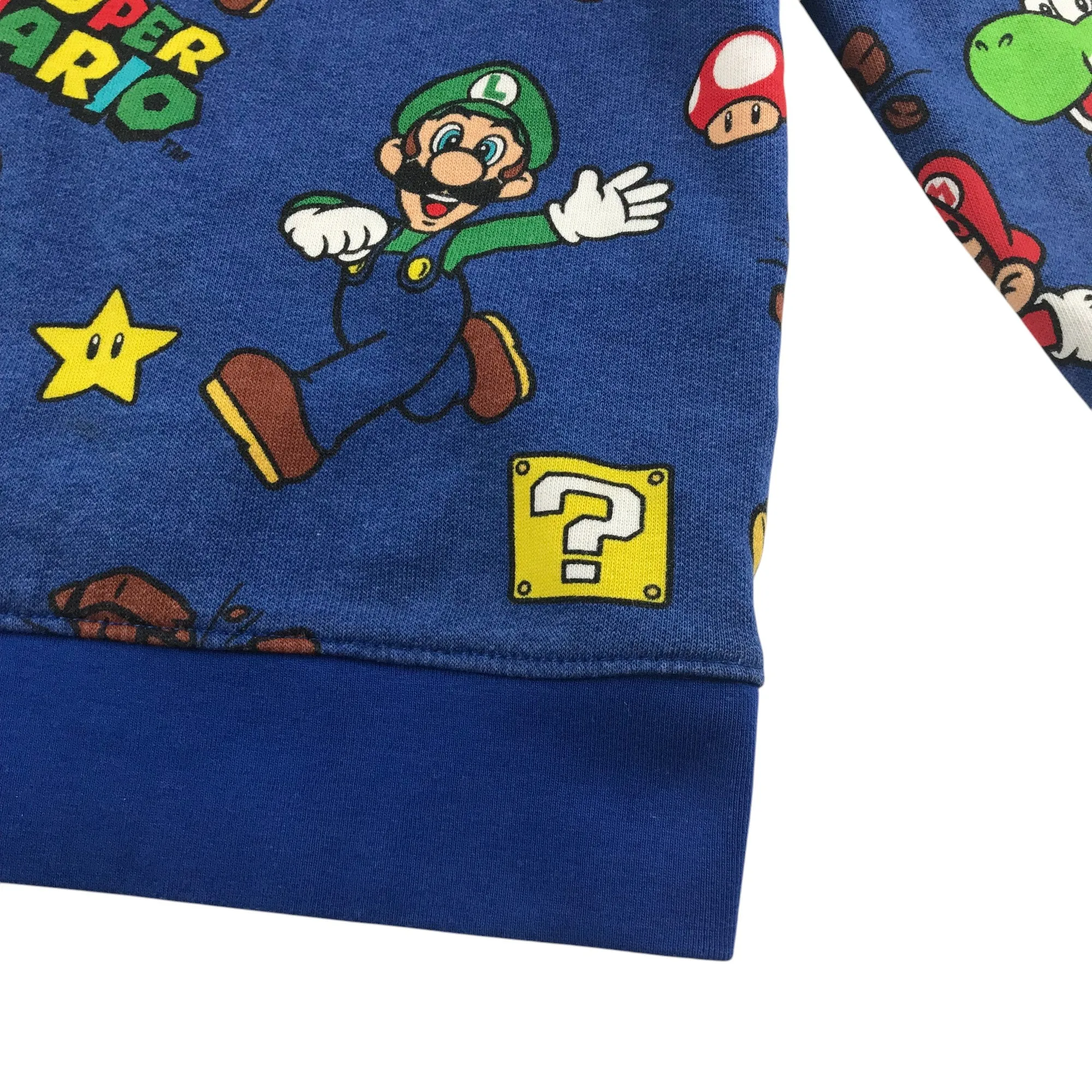 H&M sweater 6-8 years blue Super Mario Bros jersey