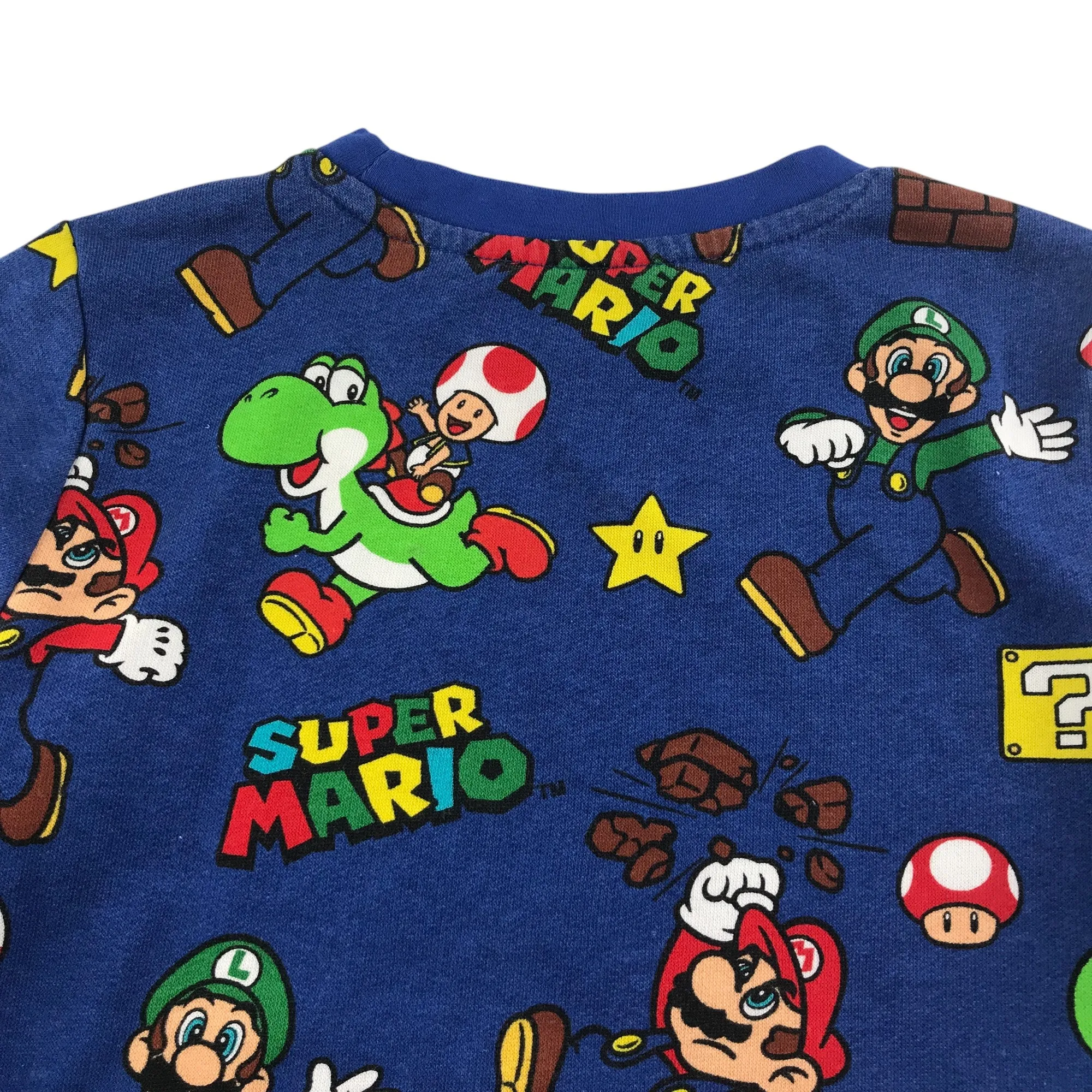 H&M sweater 6-8 years blue Super Mario Bros jersey