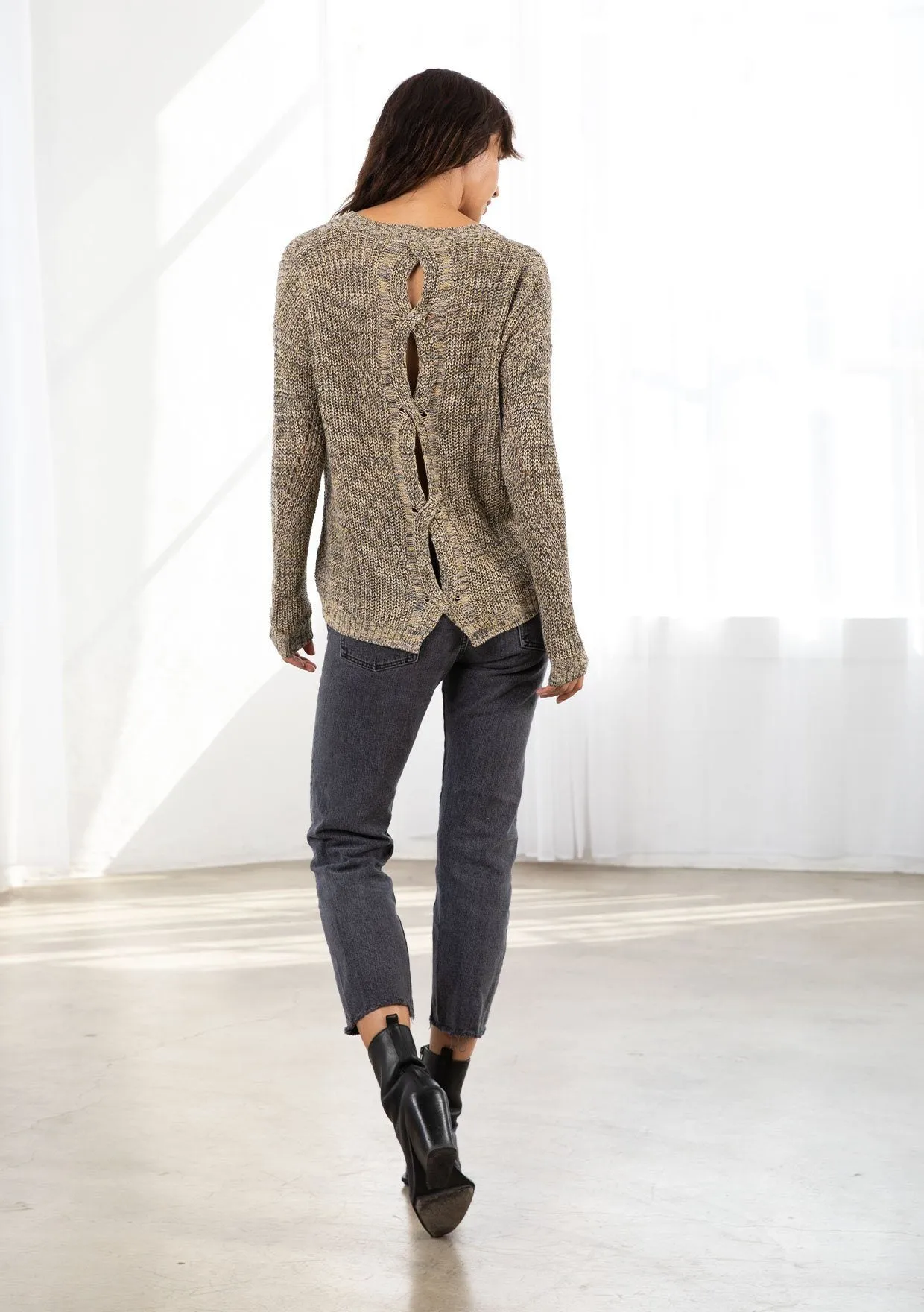 Ivy Twisted Back Sweater