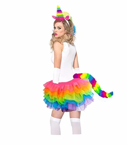 Lizzy Ladies ANIMAL FANCY DRESS TUTU with EARS BOW TAIL SET for Halloween, Hen Party Fancy Outfit Tutu Skirt (Dark Angel Wings Halo Tutu Costume