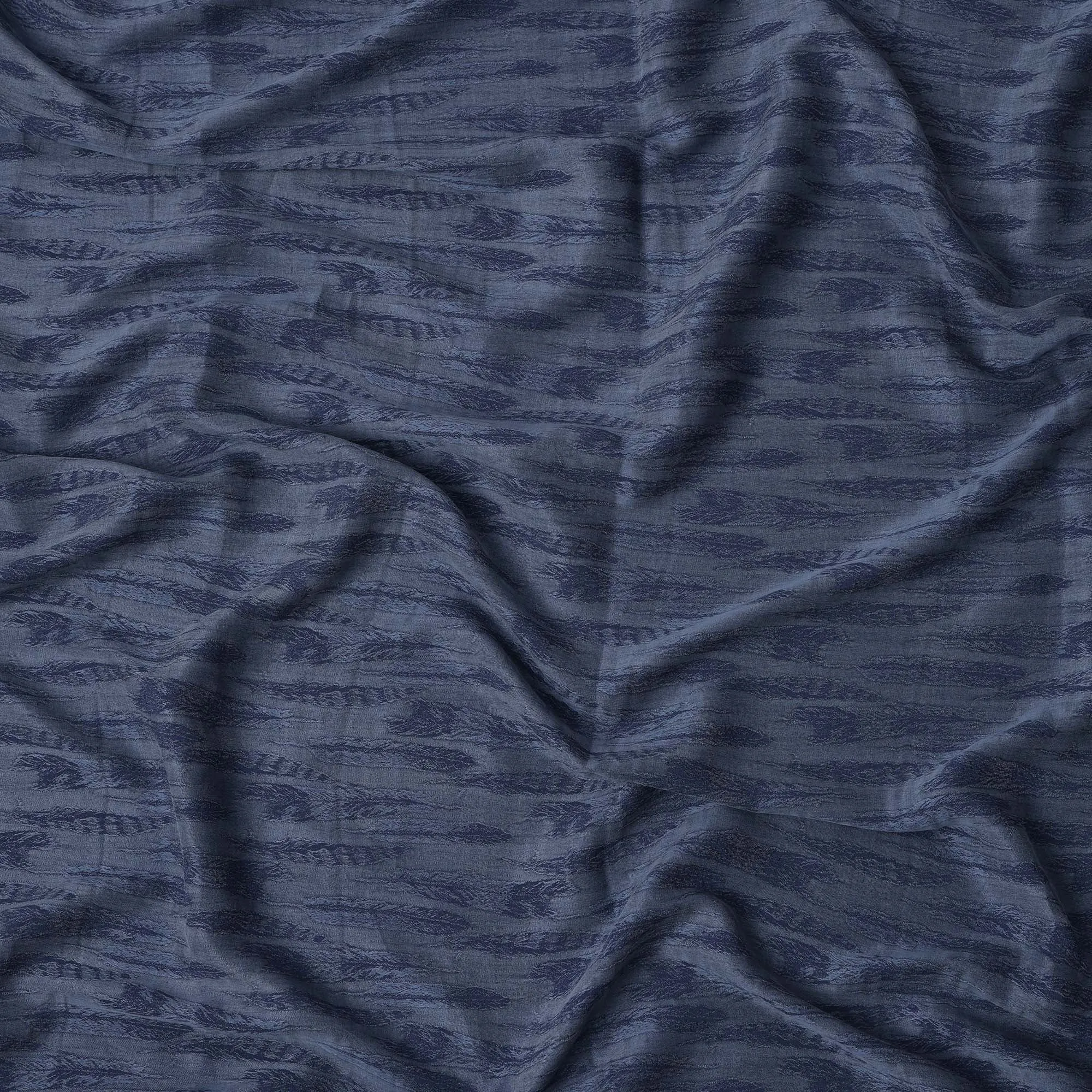 Navy Blue Sustainable Cupro Fabric, 140 cm Width - Biodegradable, Made in Turkey-D21112