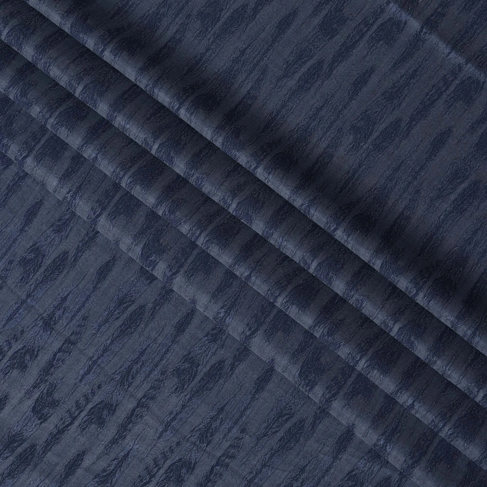 Navy Blue Sustainable Cupro Fabric, 140 cm Width - Biodegradable, Made in Turkey-D21112