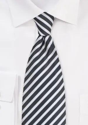 Pewter Summer Striped Necktie