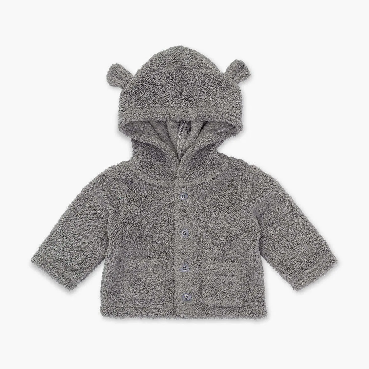 SALE - Sherpa Teddy Cardigan_Grey