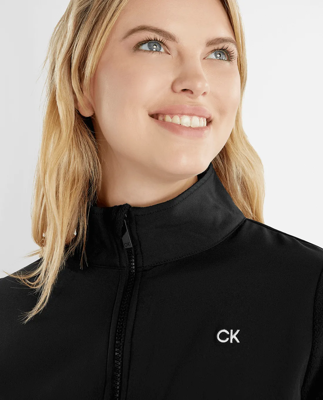 SIZE S - CALVIN KLEIN Chase Fleece Full Zip 843 Black