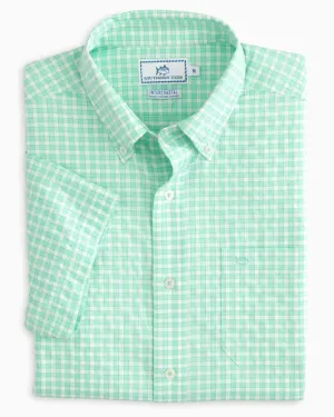 Southern Tide Men's SS Lucayan Gingham Intercoastal Sport Shirt/Cockatoo