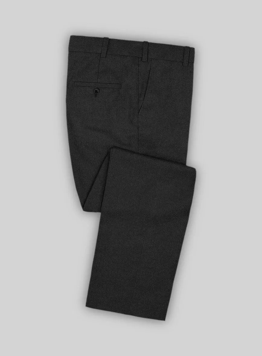 Stretch Charcoal Wool Suit