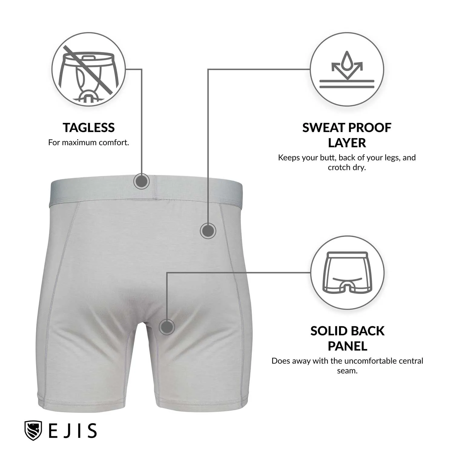 Sweat Proof Men's Boxer Briefs with Fly - Navy 9-Pack