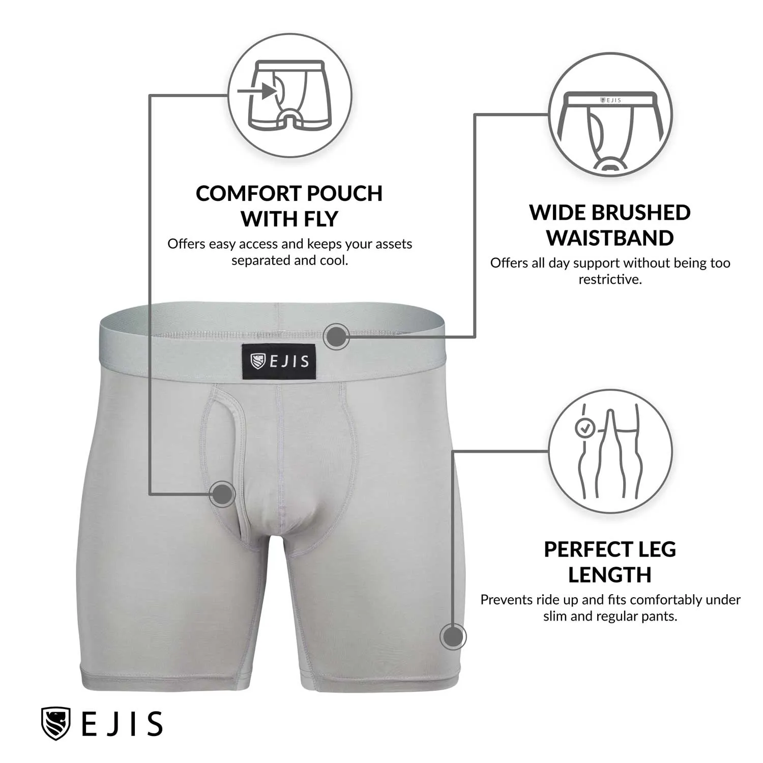 Sweat Proof Men's Boxer Briefs with Fly - Navy 9-Pack