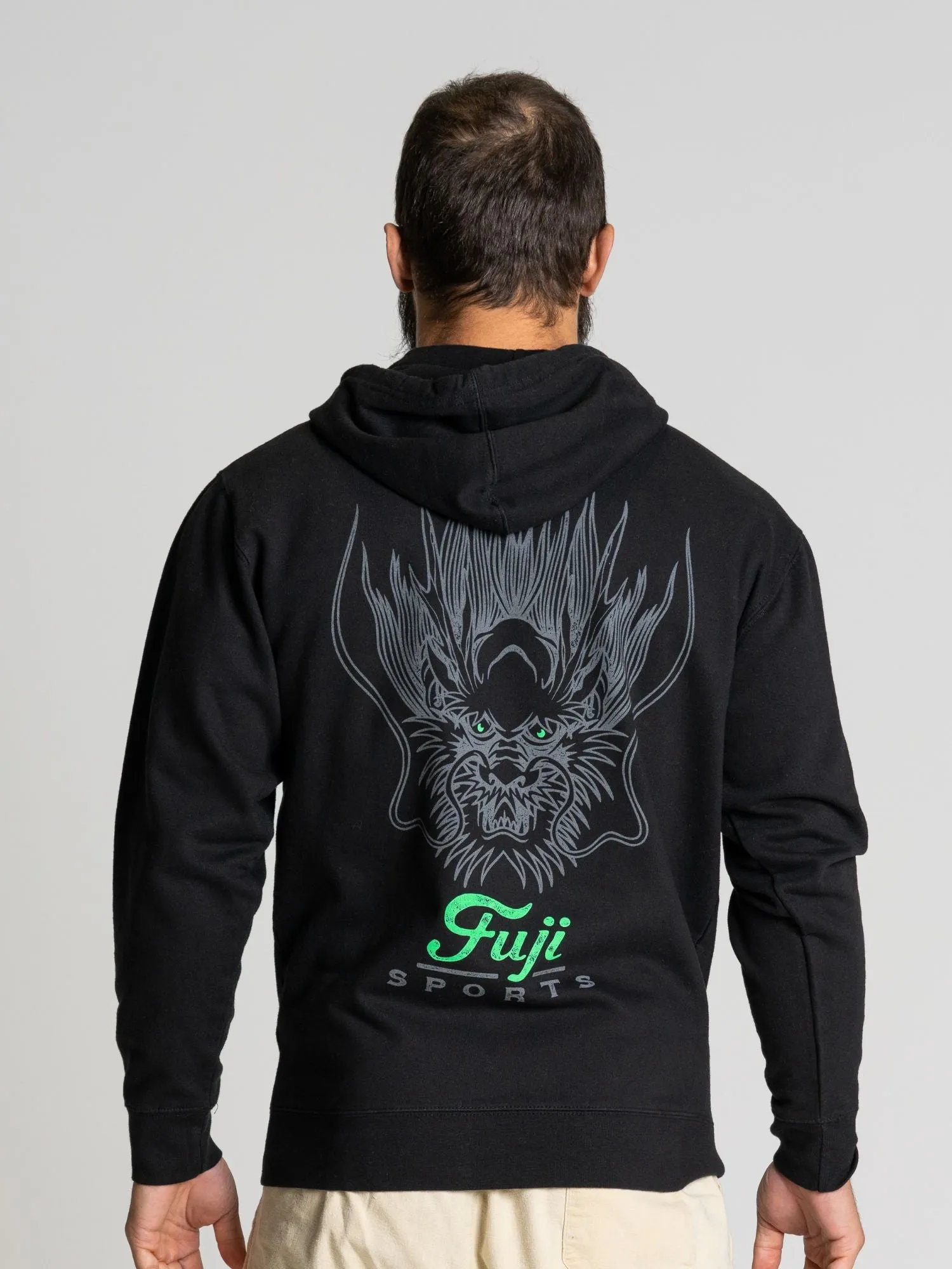 Tatsu Zip Hoodie Black