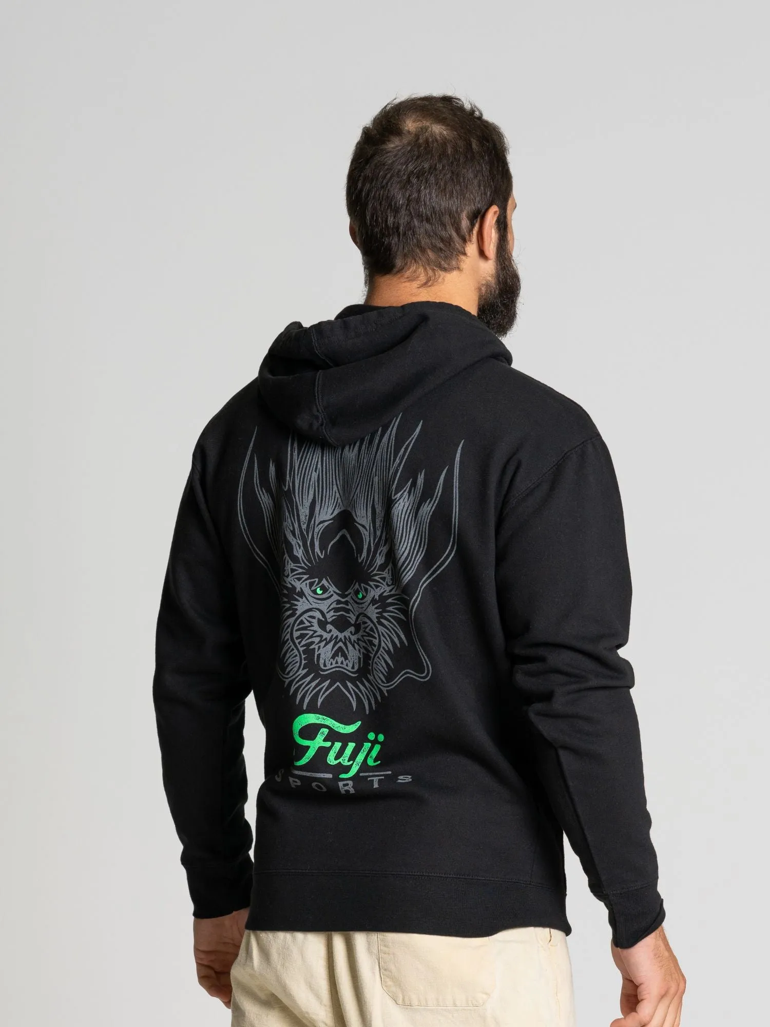 Tatsu Zip Hoodie Black