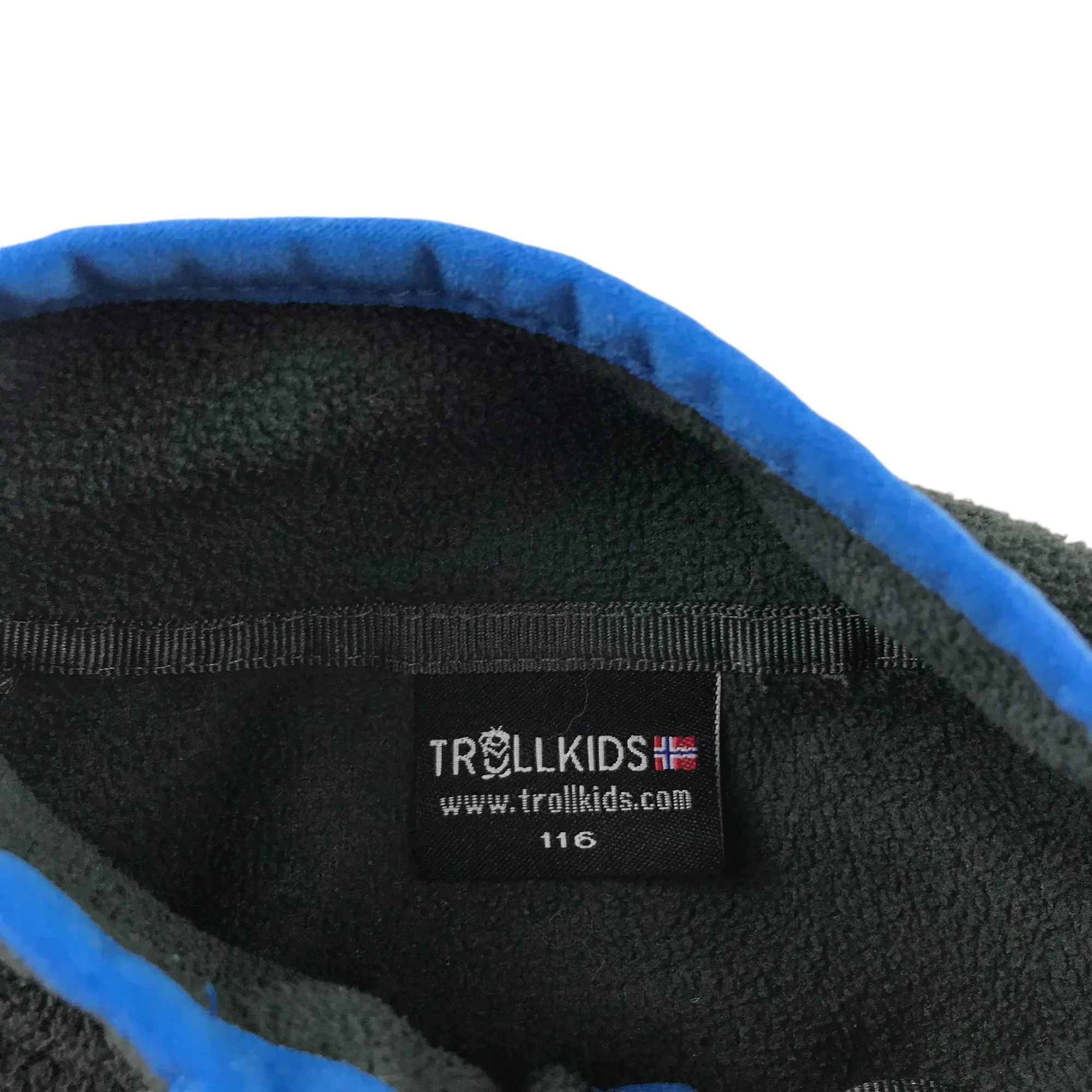 Trollkids fleece 5-6 years navy blue quarter zipper