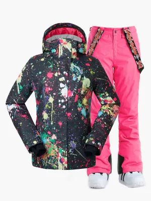 Women's Ski Snowboard Jackets & Pink Pants Sets